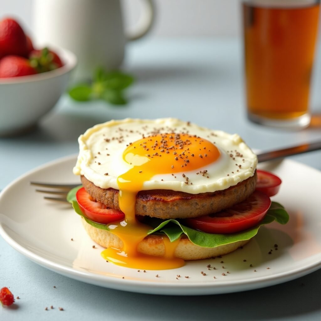 Whole grain toast topped with mashed avocado and sliced boiled egg, seasoned with chili flakes and pepper